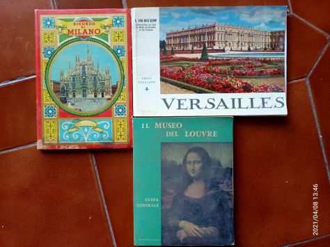 Antiche Guide Turistiche Louvre Milano Versailles Rarissime e Vintage