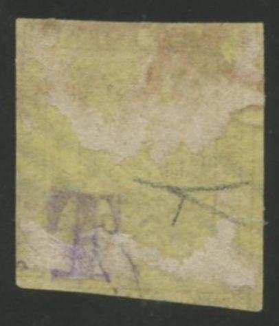 Antichi Stati Italiani - Modena 1852 - 15 centesimi giallo con varietagrave privo della linea di separazione orizzontale tra i due clichegrave usato - Sassone n