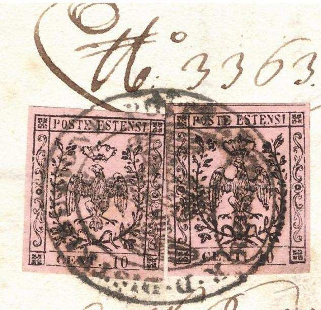 Antichi Stati italiani - Modena 1852 - Sassone 2a x 2