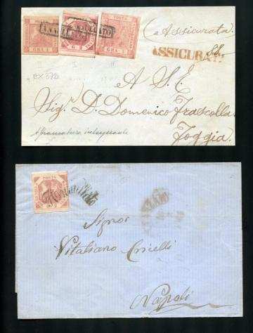 Antichi Stati italiani - Napoli 18551860 - Alcune lettere a frontespizi