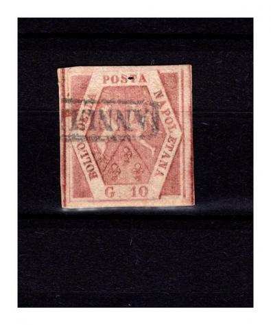 Antichi Stati italiani - Napoli 1858 - due valori 10 gr I e II tavola - sassone 10, 11b