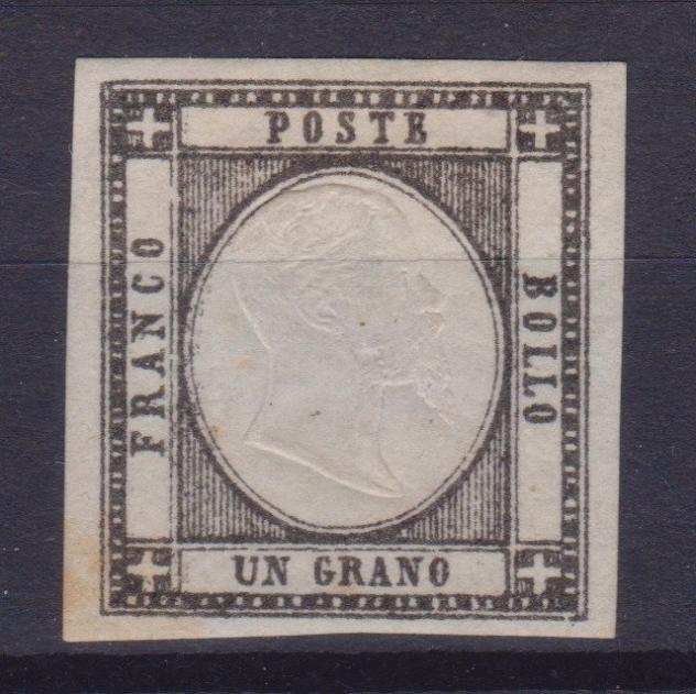 Antichi Stati italiani - Napoli 1861 - NapoliProvince Napoletane, 1 grano - Sassone n. 19