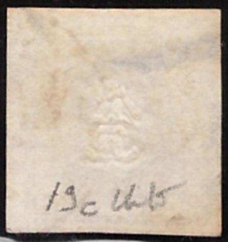 Antichi Stati italiani - Sardegna 1861 - 1 centesimo per le stampe, 19c rara tinta grigio brunastro - Sassone N. 19c