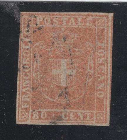 Antichi Stati italiani - Toscana 1860 - Carnicino e Bistro Carnicino - Firmati e Certificato - 22 e 22a