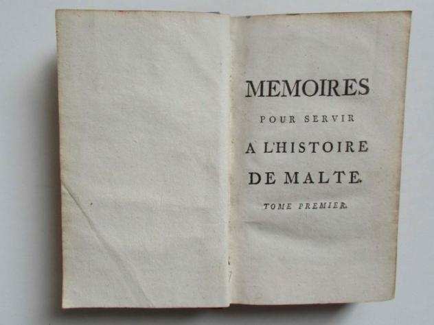 Antoine Prevost drsquoExiles - Memoires pour servir a lrsquoHistorie de Malte, ou Histoire de la jeunesse du Commendeur de . - 1741