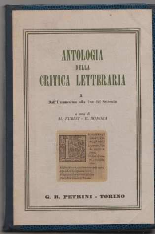 ANTOLOGIA DELLA CRITICA LETTERARIA