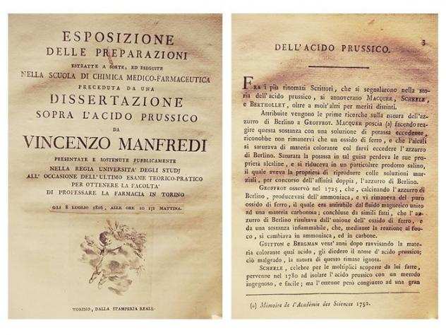 Antonio Lorgna  Giuseppe Savani  Carlo Sachero  Giovanni Battista Maggia  Vincenzo Manfredi  - Lotto di Opere sulla Chimica tutte in Prima Edizio