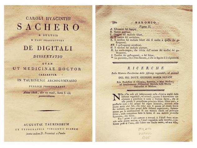 Antonio Lorgna  Giuseppe Savani  Carlo Sachero  Giovanni Battista Maggia  Vincenzo Manfredi  - Lotto di Opere sulla Chimica tutte in Prima Edizio