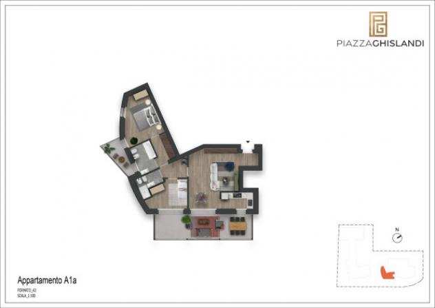 Appartamento di 109 msup2 con 3 locali in vendita a Bergamo