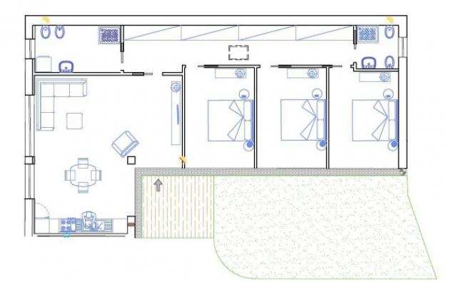 Appartamento di 110 msup2 con 4 locali e box auto in vendita a Verona