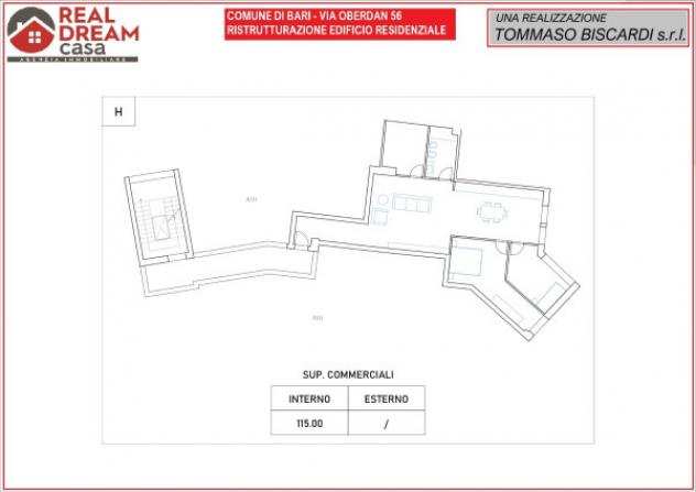 Appartamento di 115 msup2 con 3 locali in vendita a Bari