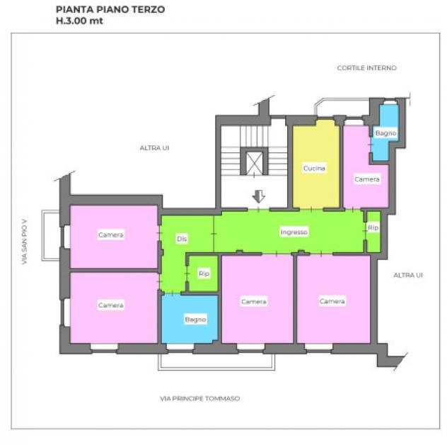 Appartamento di 143 msup2 con 5 locali in vendita a Torino