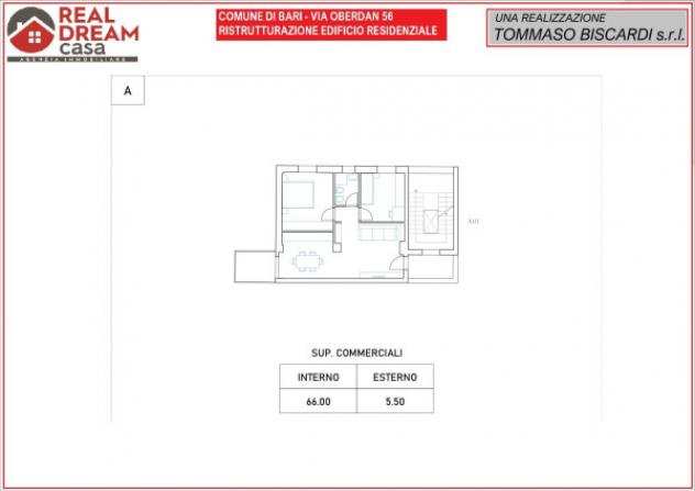 Appartamento di 68 msup2 con 3 locali in vendita a Bari