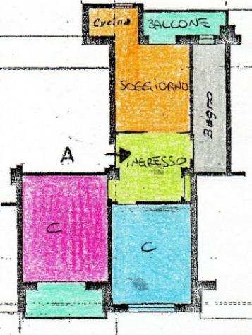 Appartamento di 70 msup2 con 3 locali in vendita a Asti