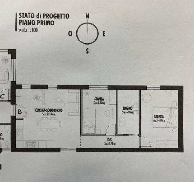 Appartamento di 75 msup2 con 3 locali in vendita a Desenzano del Garda