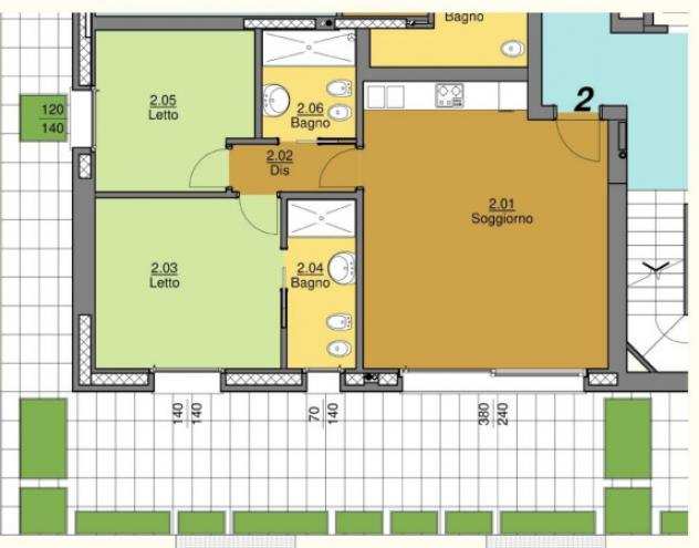 Appartamento di 87 msup2 con 3 locali in vendita a Bergamo