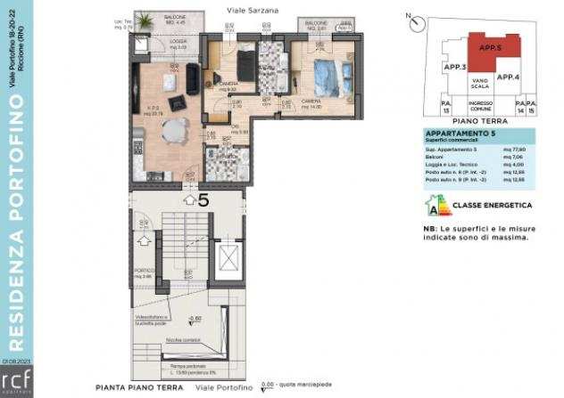 Appartamento di 91 msup2 con 3 locali in vendita a Riccione