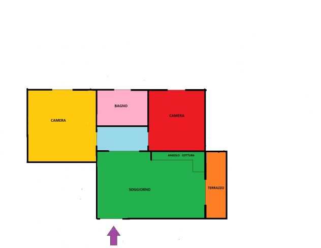 Appartamento di tre locali a Rozzano con possibilita di box