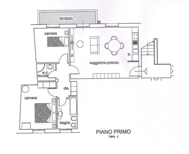Appartamento in vendita a CAPRONA - Vicopisano 80 mq Rif 843895