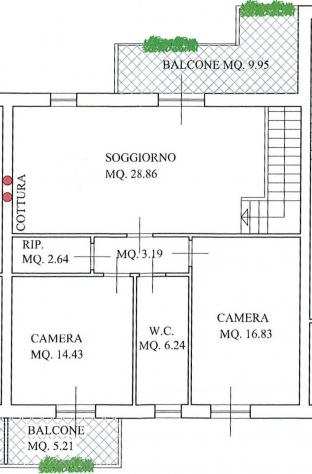 Appartamento in vendita a Fucecchio 113 mq Rif 1137977