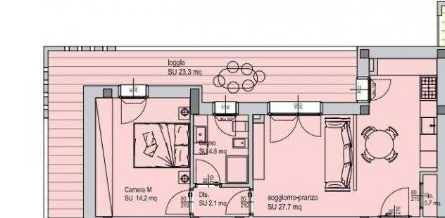 Appartamento in vendita a Pisa 60 mq Rif 1177894