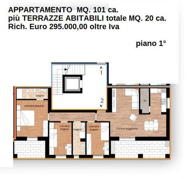 Appartamento in vendita a Poggibonsi 101 mq Rif 1023389