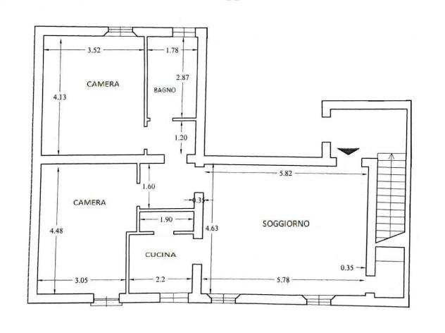 Appartamento in vendita a Ponsacco 90 mq Rif 1145598