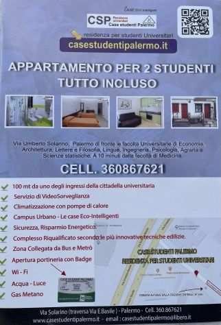 appartamento per due studenti o studentesse