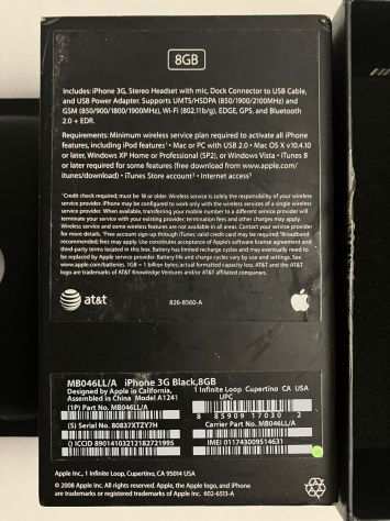 Apple iPhone 3G 8GB NERO A1241 ATampT