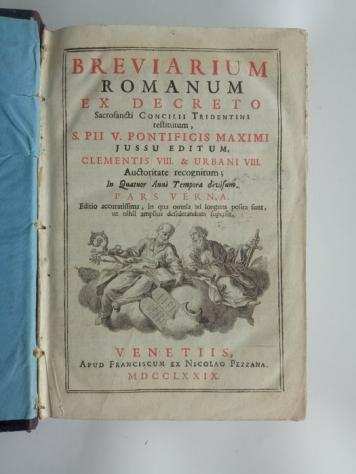 Apud Franciscum Ex Nicolao Pezzana - Breviarium Romanum - 1779