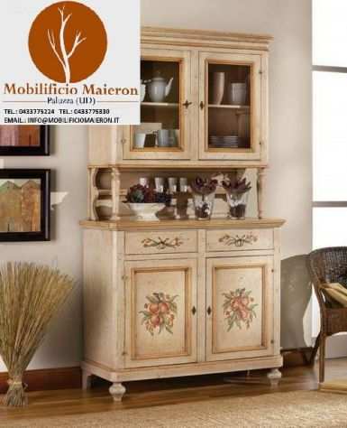 Arredi Classici In Legno Decorati Credenza 2 Ante Avorio Antico Filo Ocra Nuove