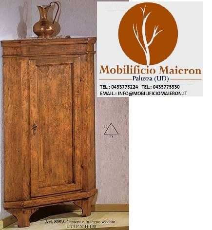 Arredi classici Mobile in Legno ad angolo Stile Arte Povera cod 10502