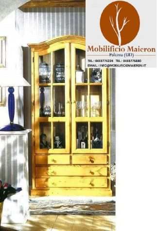 Arredo Casa Montagna Mobili Rustici Country  Cristalliera Curva Nuova Affare