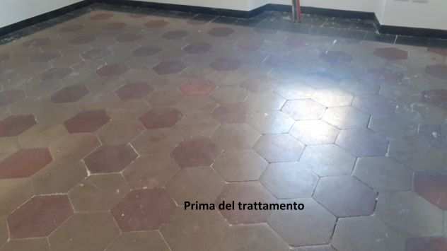 Arrotatura lucidatura cementine e trattamento pavimenti antichi