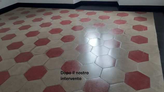 Arrotatura lucidatura cementine e trattamento pavimenti antichi