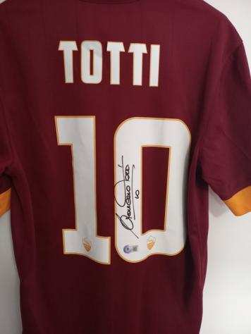 AS Roma - Campionato italiano di calcio - Francesco Totti NO RISERVA COA-R beckett - 2014 - Magliettae