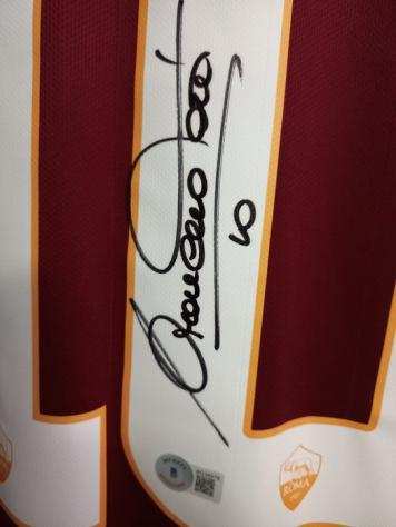 AS Roma - Campionato italiano di calcio - Francesco Totti NO RISERVA COA-R beckett - 2014 - Magliettae