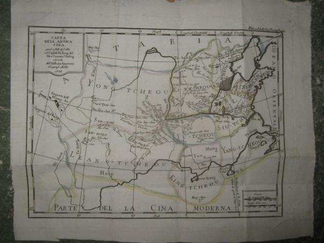 Asia, Mappa - Cina Brion - Lotto di 22 mappe, vedute e tavole storiografiche riguardanti la Cina - 1761-1780