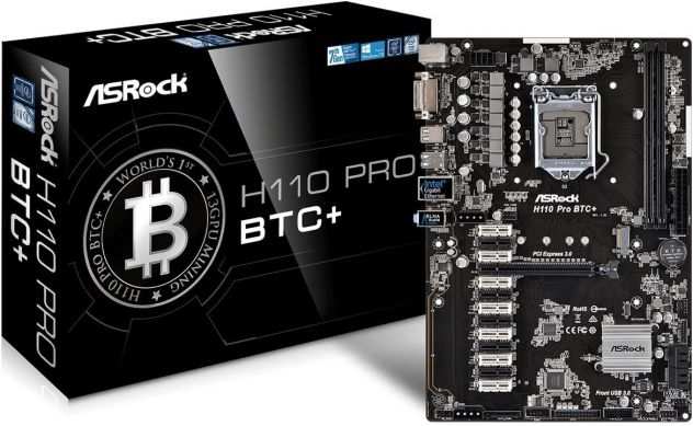 Asrock H110 Pro BTC 13GPU Mining scheda madre cripto valuta mai usata