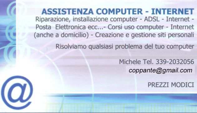 Assistenza Computer-Riparazioni-ADSL-Internet-Posta Elettronica