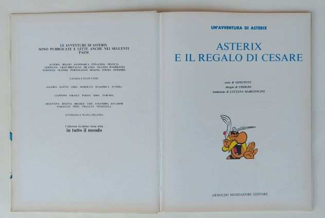 Asterix e il regalo di Cesare di Goscinny e Uderzo Ed.Arnoldo Mondadori, 1978