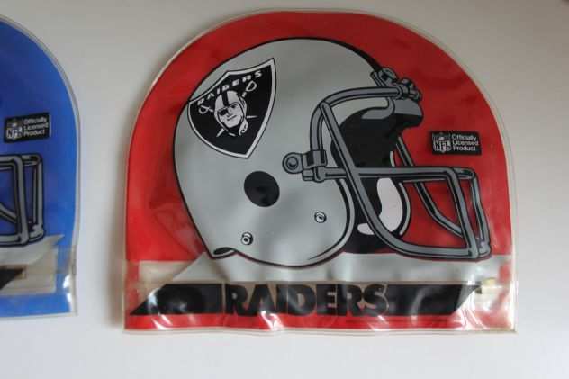 Astuccio Los Angeles Raiders NFL Official, anni 80 fondo magazzino nuovo