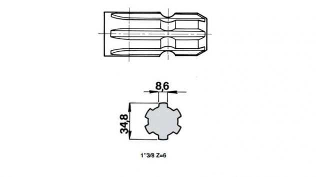 ATTACCAMENTO CARDANICO 1rdquo38 - BUCO fi 20mm