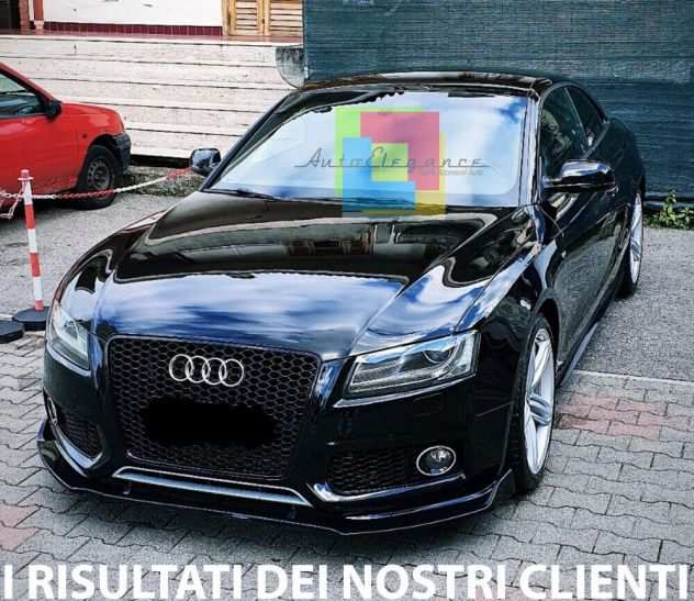 AUDI A5 COUPE SPORTBACK LAMA SOTTO PARAURTI ANTERIORE ABS NERO LUCIDO SPLITTER