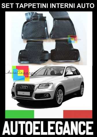 AUDI Q5 8R 2008-2015 SET TAPPETINI INTERNI AUTO IN GOMMA SU MISURA TAPPETI -AT-