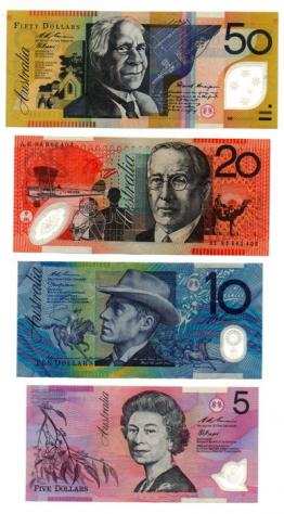 Australia. 4 banconote da 5 - 10 - 20 e 50 dollari varie date