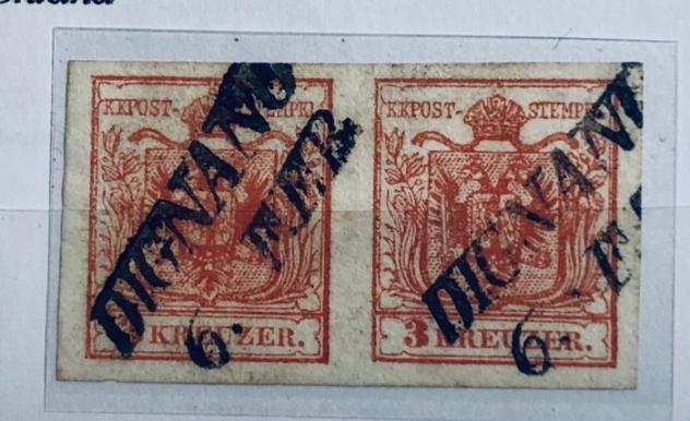 Austria 18501890 - 33 kreuzer 1850 Dignano raro annullo kronland litorali