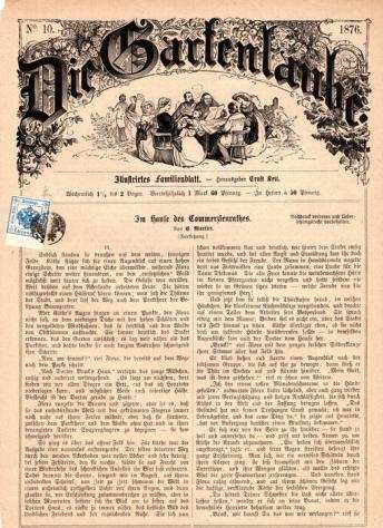 Austria 1853 - Segnatasse per giornali - 1 k. azzurro Ideg tipo usato su giornale - ottimi margini - molto raro - Unificato Ndeg 1