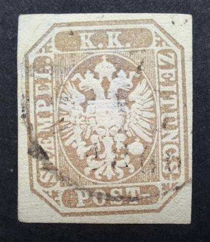 Austria 1863 - 1,05 euro timbro di giornale con filigrana