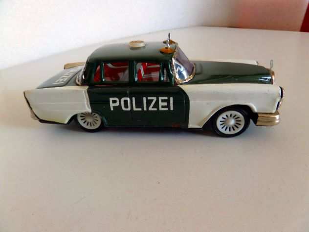 Auto polizia (mercedes) in latta, anni 50 Originale depoca